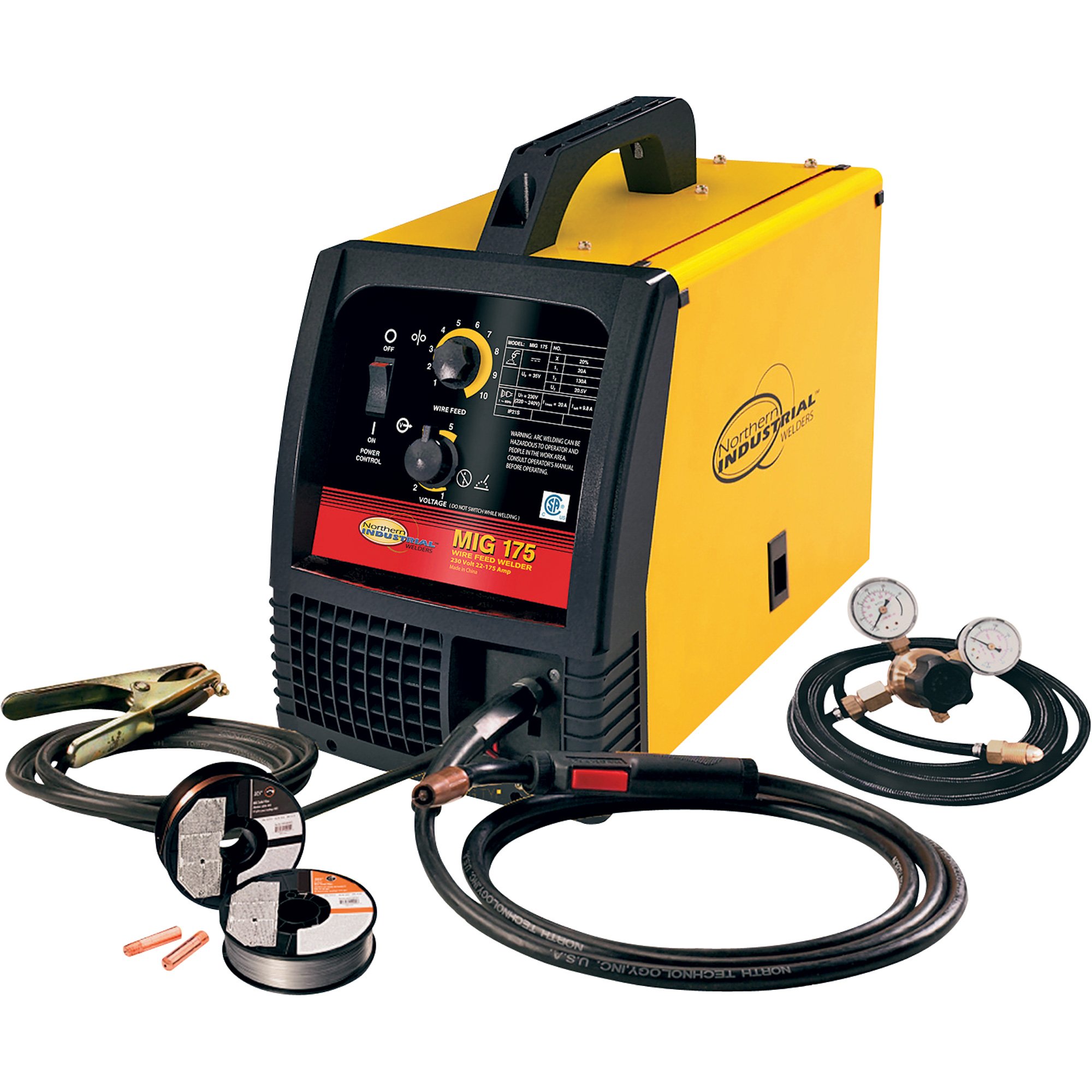 Northern Industrial MIG 175 Wire Feed Welder — 230V, 22-175 Amp, Model# MIG 175